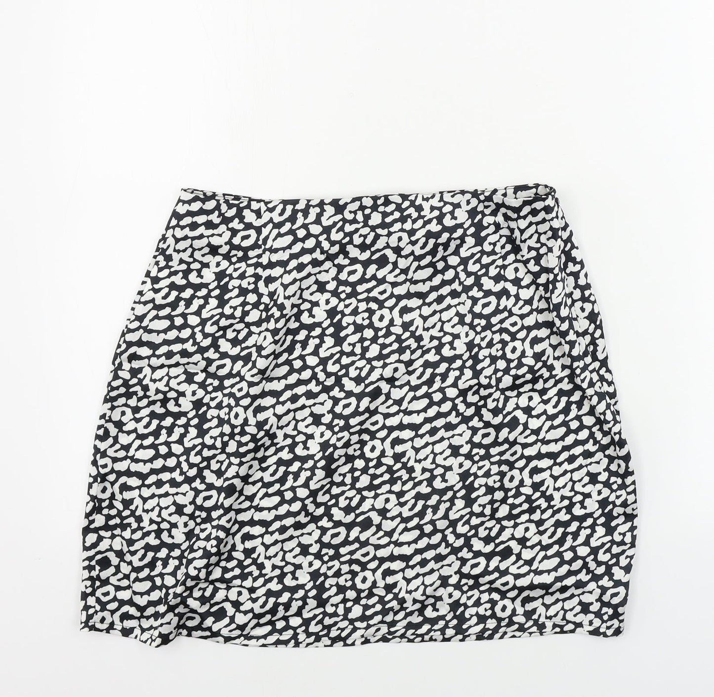 SheIn Womens White Animal Print  A-Line Skirt Size M