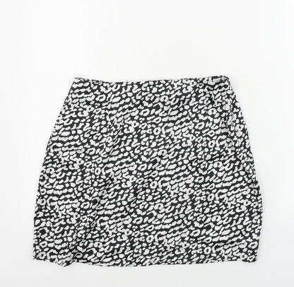 SheIn Womens White Animal Print  A-Line Skirt Size M