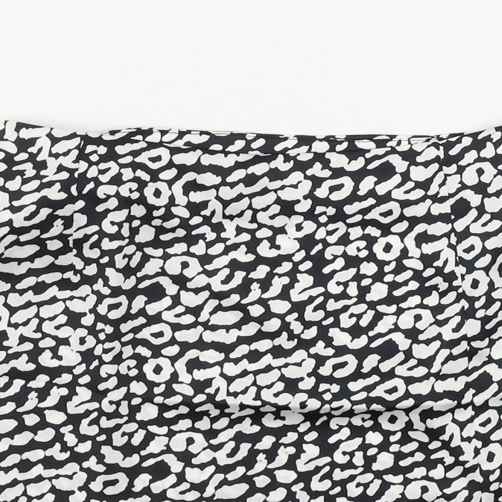 SheIn Womens White Animal Print  A-Line Skirt Size M