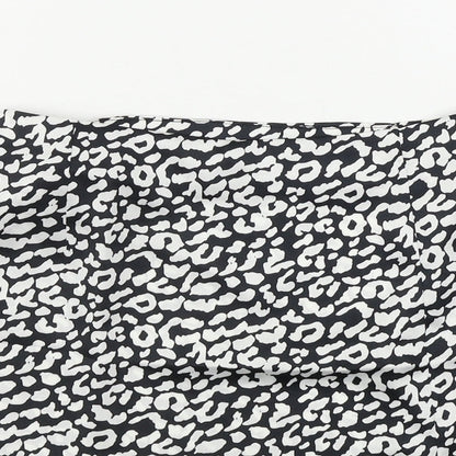 SheIn Womens White Animal Print  A-Line Skirt Size M