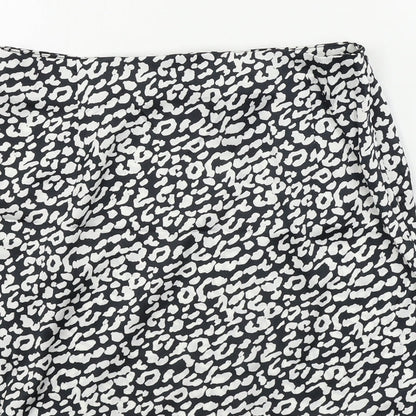 SheIn Womens White Animal Print  A-Line Skirt Size M