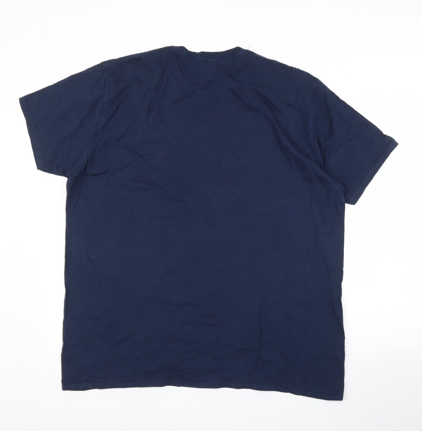Mens UK Size 2XL Gildan Blue  T-Shirt