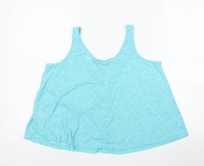 Womens UK Size 8 New Look Blue Cropped Tank