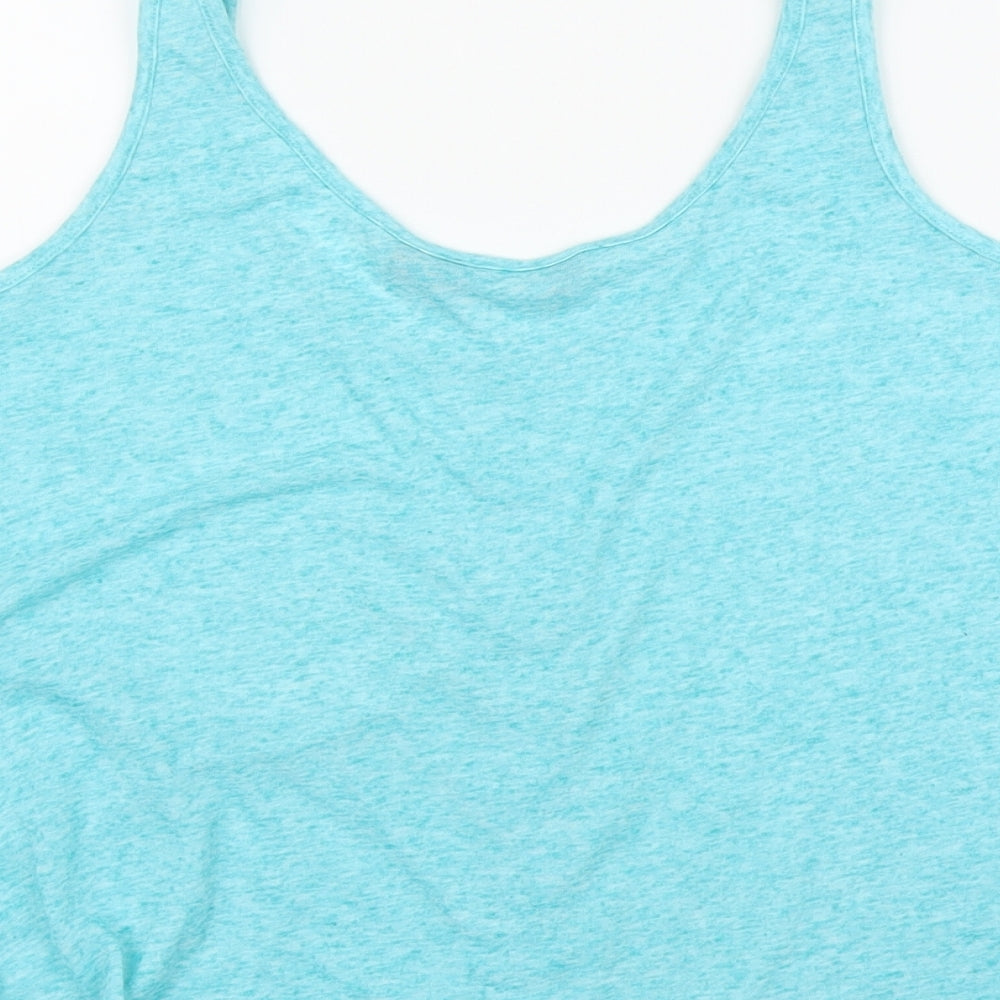 Womens UK Size 8 New Look Blue Cropped Tank
