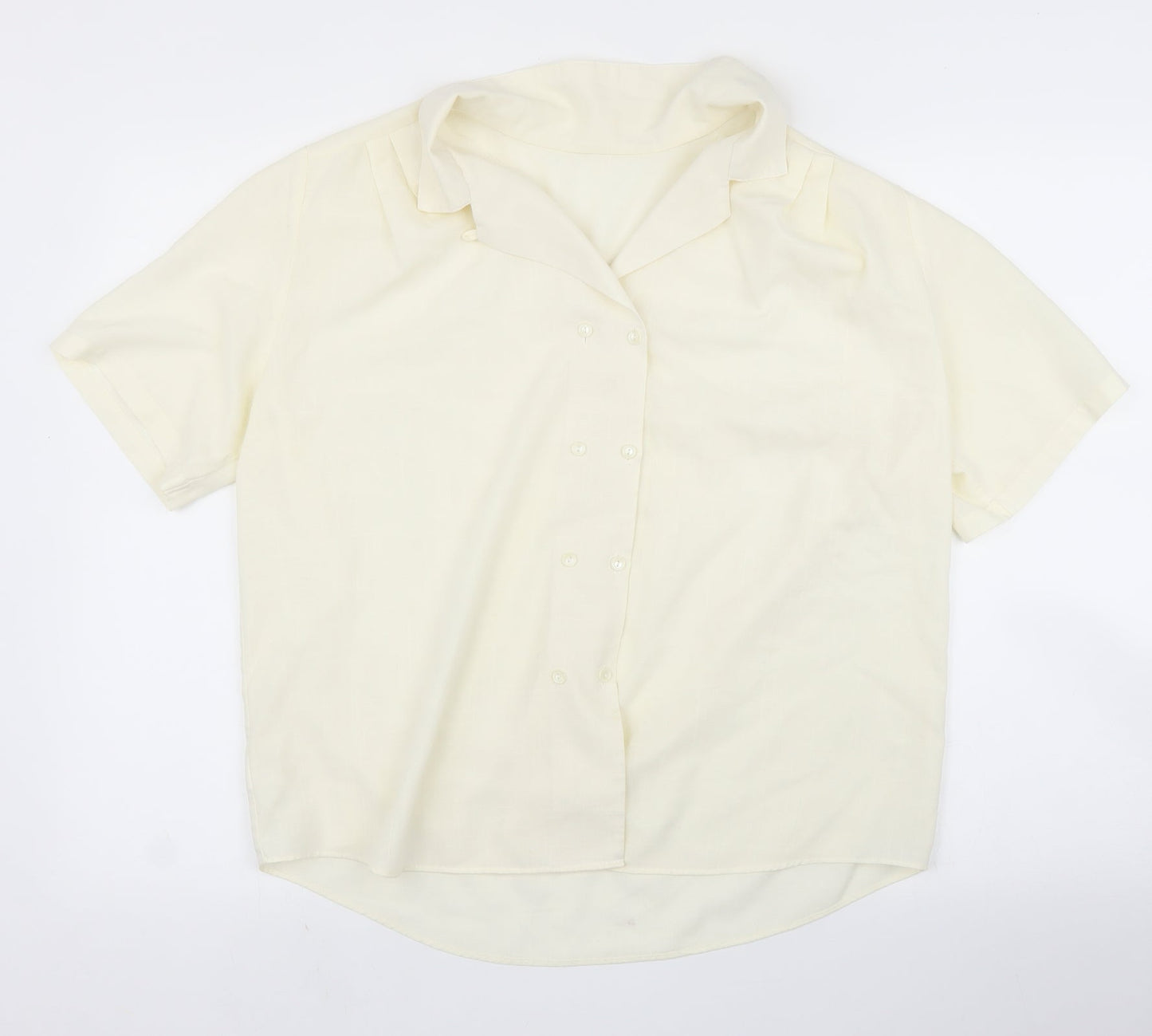 Womens UK Size L Preworn Ivory Basic Blouse