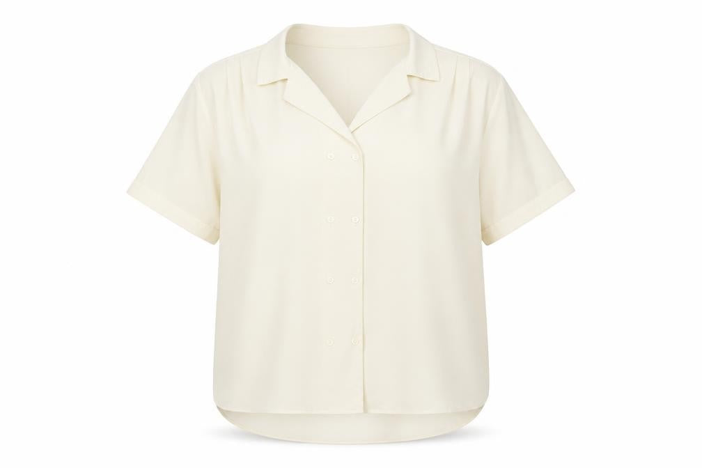 Womens UK Size L Preworn Ivory Basic Blouse