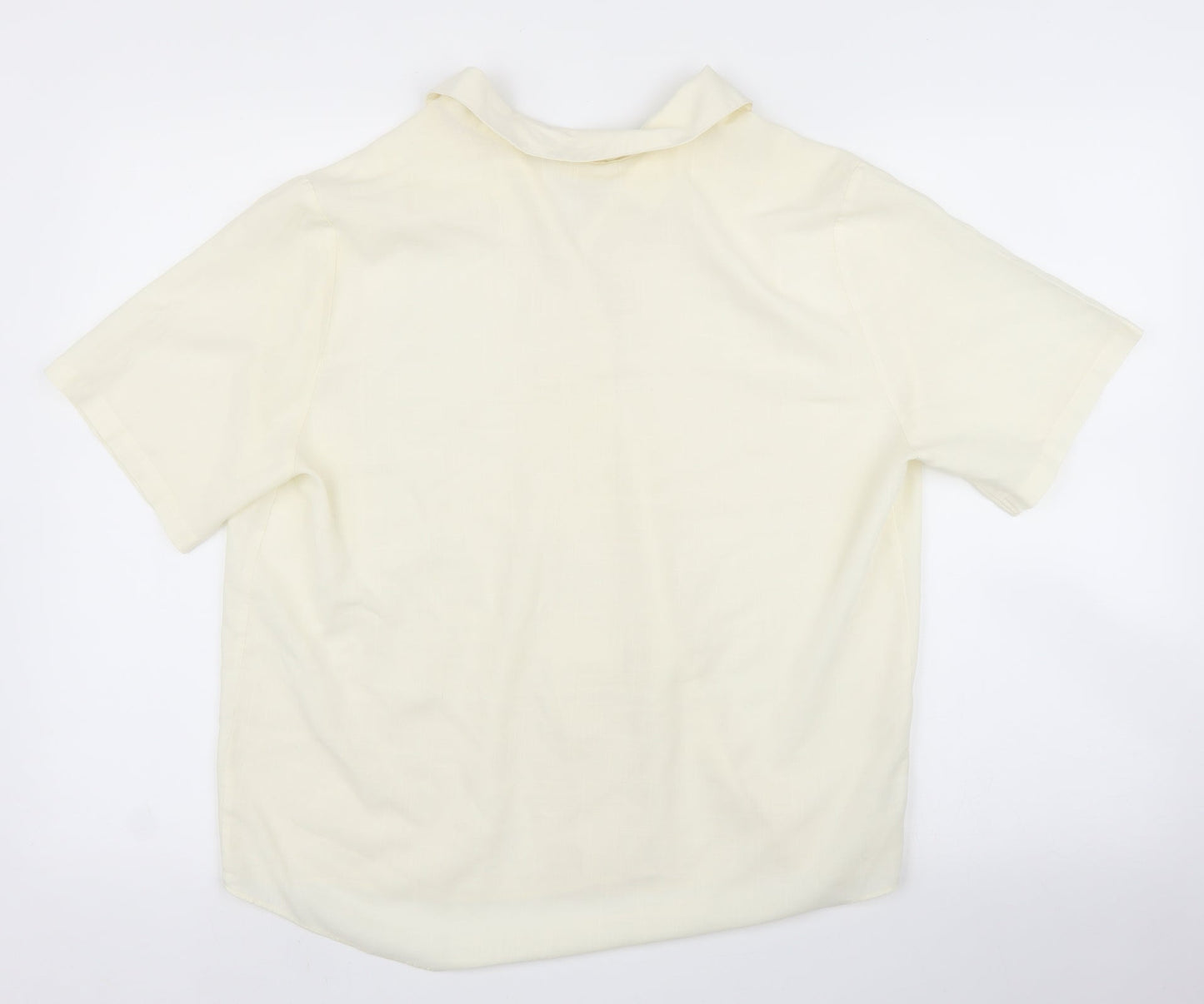 Womens UK Size L Preworn Ivory Basic Blouse