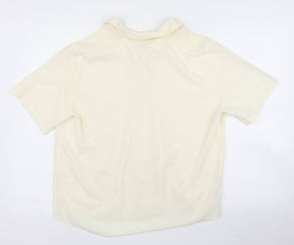 Womens UK Size L Preworn Ivory Basic Blouse