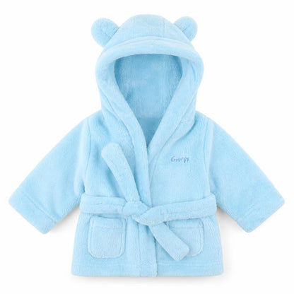 Studio Baby Boys Blue Solid  Chemise Robe Size 3-6 Months