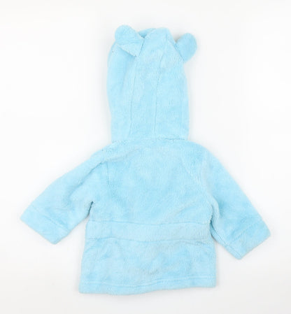 Studio Baby Boys Blue Solid  Chemise Robe Size 3-6 Months