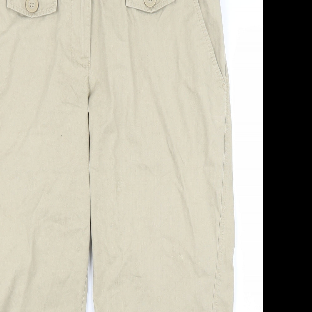 Womens UK Size 14 BHS Regular Fit Bloomer Beige Trousers