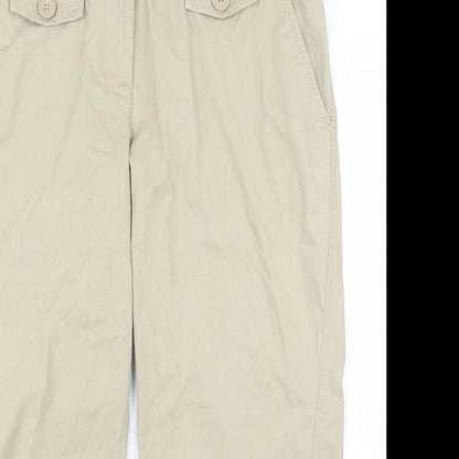 Womens UK Size 14 BHS Regular Fit Bloomer Beige Trousers