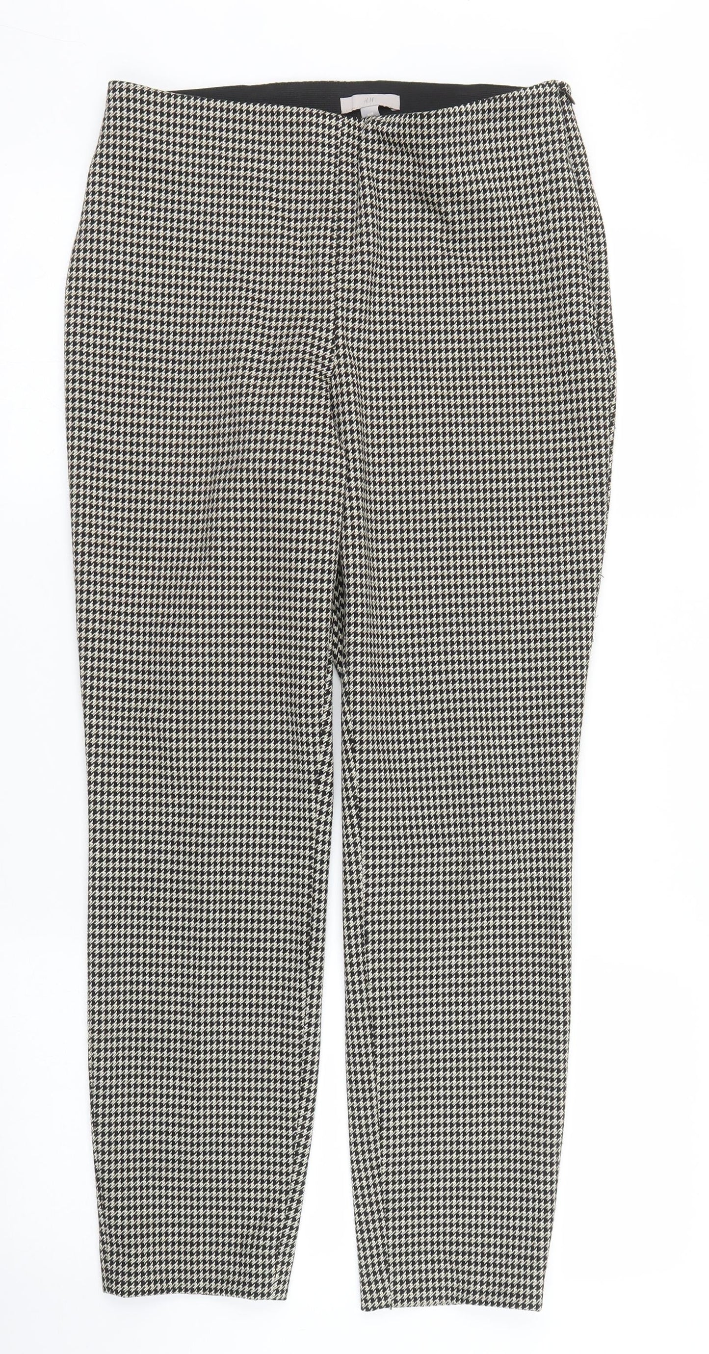 Womens UK Size M H&M Regular Fit Pedal Pusher Beige Trousers