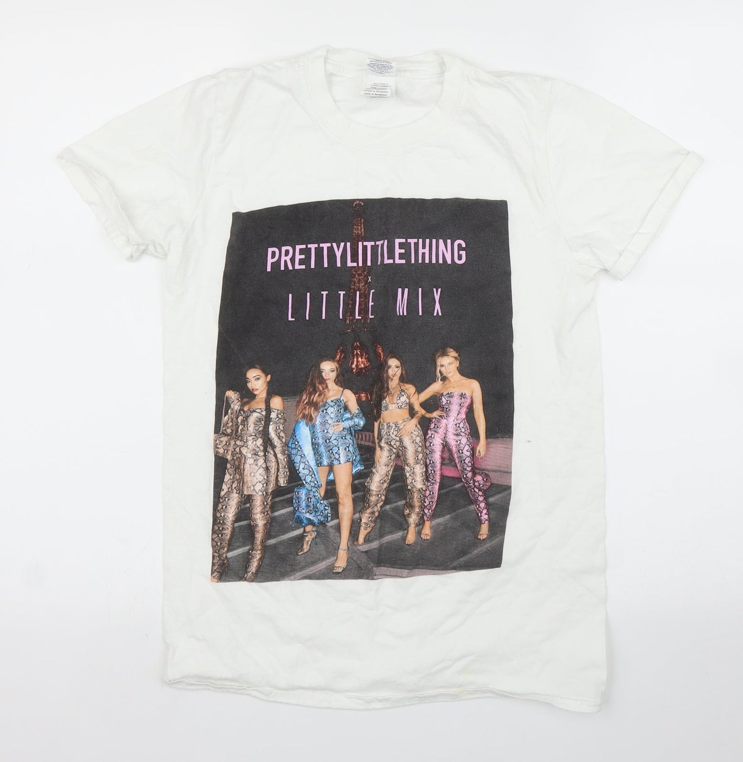 Womens UK Size S Gildan White Basic T-Shirt