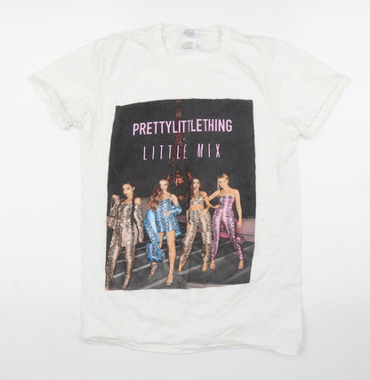 Womens UK Size S Gildan White Basic T-Shirt