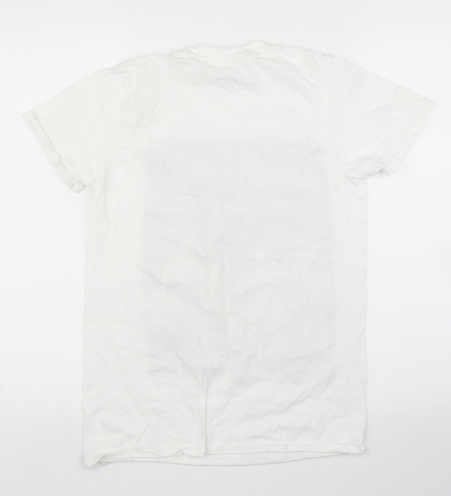 Womens UK Size S Gildan White Basic T-Shirt