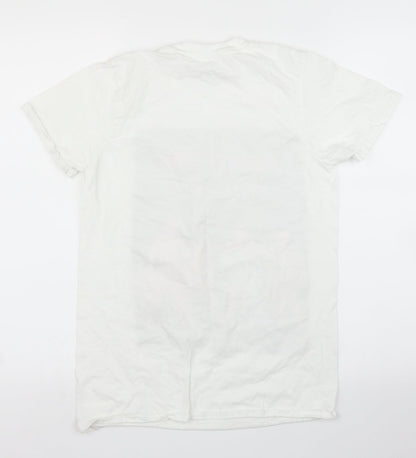 Womens UK Size S Gildan White Basic T-Shirt