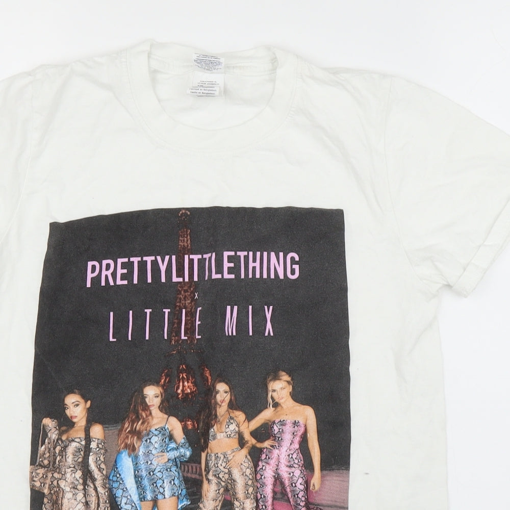 Womens UK Size S Gildan White Basic T-Shirt