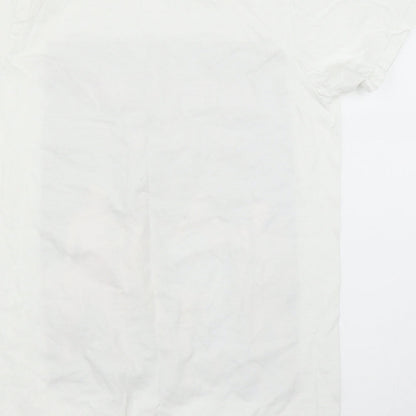 Womens UK Size S Gildan White Basic T-Shirt