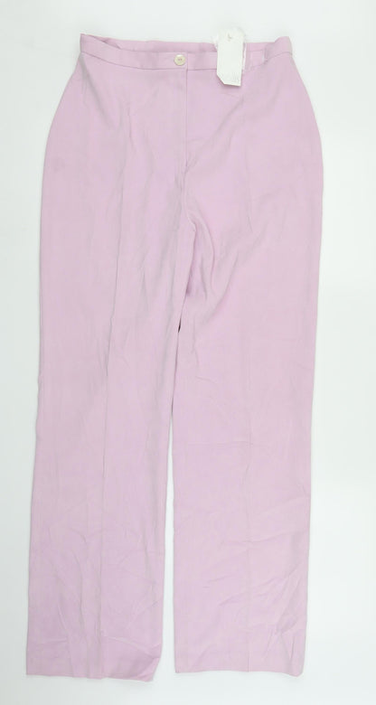 Womens UK Size 14 Wallis Regular Fit  Purple Trousers