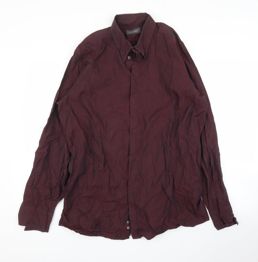 Toni Gard Mens Purple    Button-Up Size M