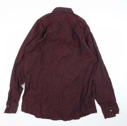 Toni Gard Mens Purple    Button-Up Size M