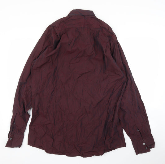 Toni Gard Mens Purple    Button-Up Size M