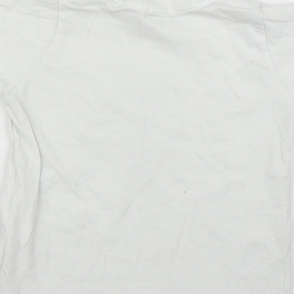 Rabbit Skins Boys White   Basic T-Shirt Size 2 Years