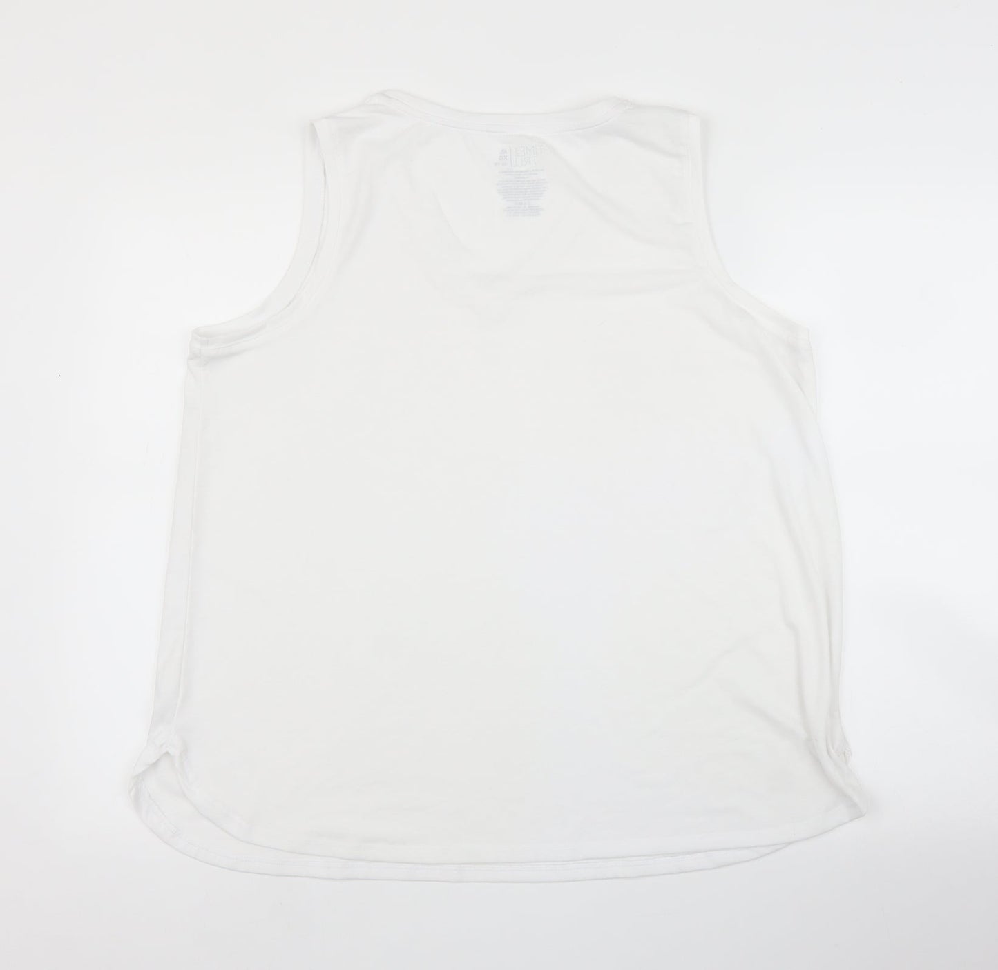 Time & Tru Womens White   Basic Tank Size XL