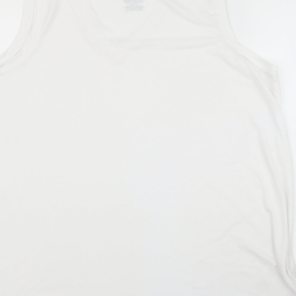 Time & Tru Womens White   Basic Tank Size XL