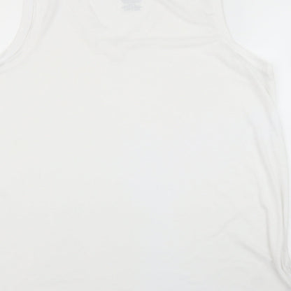 Time & Tru Womens White   Basic Tank Size XL