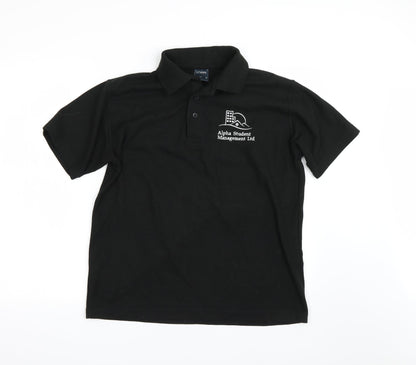 Uneek Mens Black    Polo Size M  - Alpha Student