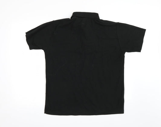 Uneek Mens Black    Polo Size M  - Alpha Student