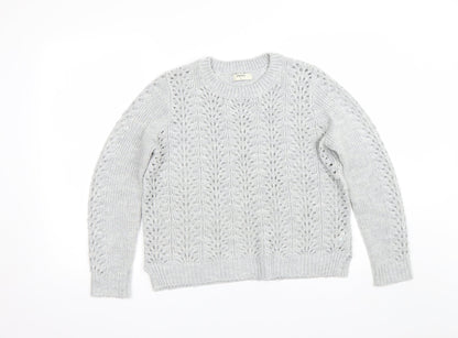Womens UK Size M Papaya Grey Pullover Jumper