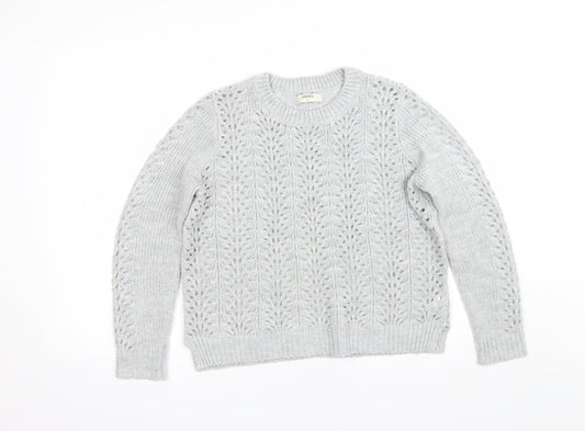 Womens UK Size M Papaya Grey Pullover Jumper