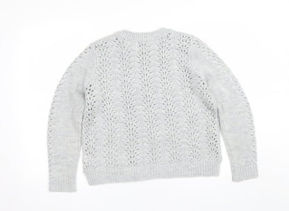 Womens UK Size M Papaya Grey Pullover Jumper