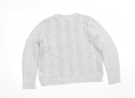 Womens UK Size M Papaya Grey Pullover Jumper