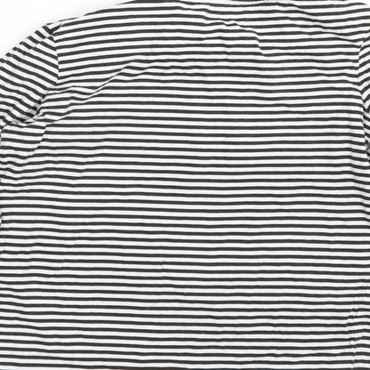 NEXT Girls Black Striped  Basic T-Shirt Size 10 Years