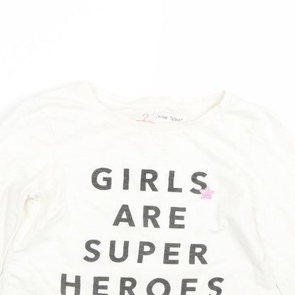 NEXT Girls White   Basic T-Shirt Size 10 Years