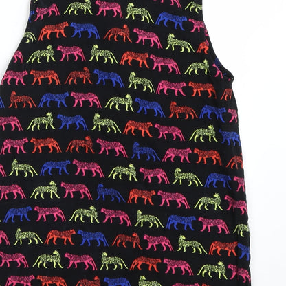 Bluezoo Girls Black Animal Print  Basic Button-Up Size 11 Years  - Cheetahs