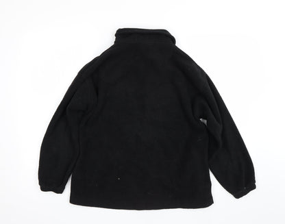 Cracker robi Girls Black  Fleece Full Zip Sweatshirt Size 9-10 Years