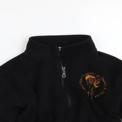 Club Pacific Girls Black  Fleece Full Zip Sweatshirt Size 8-9 Years  - School of Dance