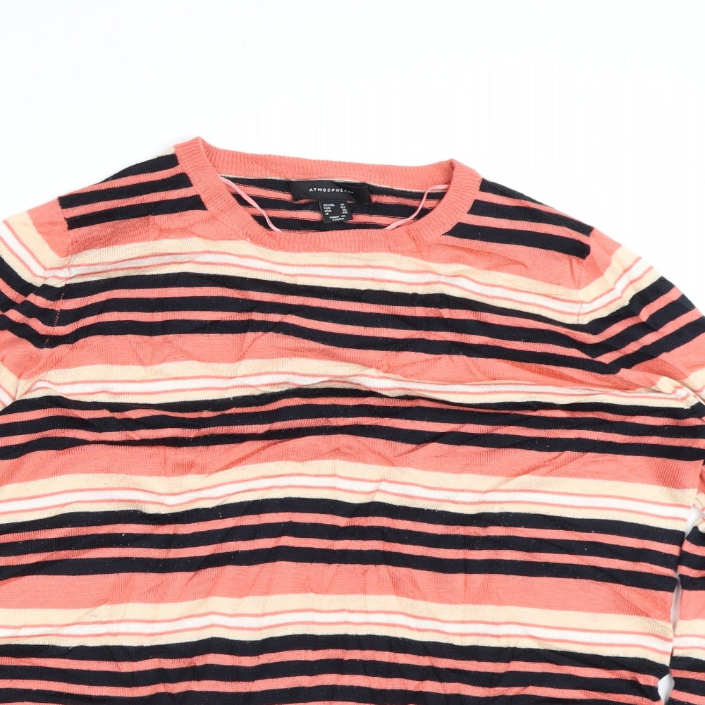 Primark Womens Pink Striped  Pullover Jumper Size 14