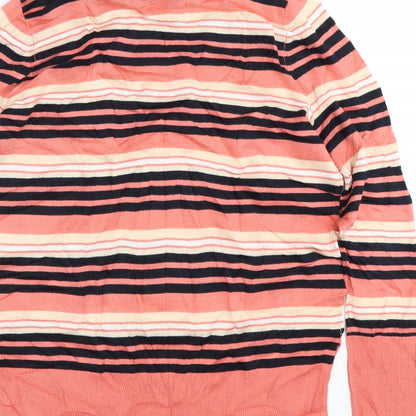 Primark Womens Pink Striped  Pullover Jumper Size 14