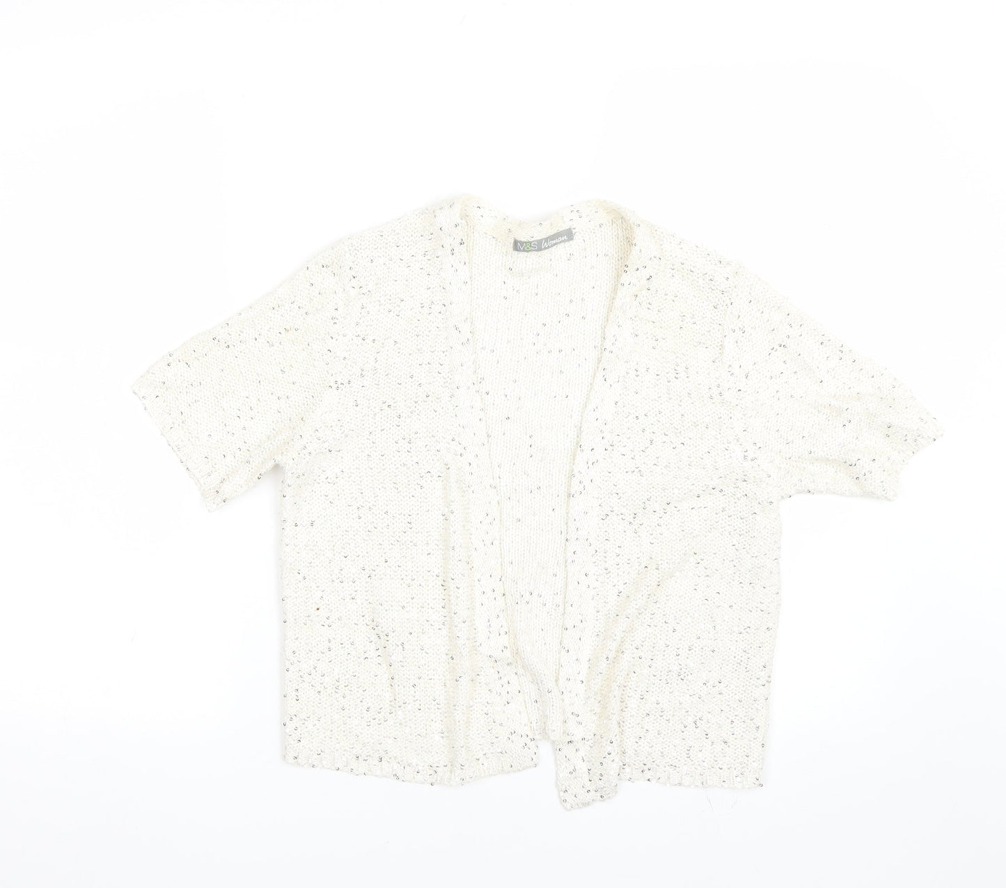 Womens UK Size 12 M&S Beige Cardigan Jumper