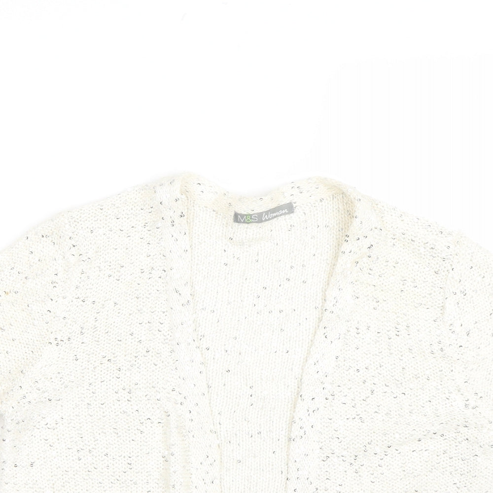 Womens UK Size 12 M&S Beige Cardigan Jumper