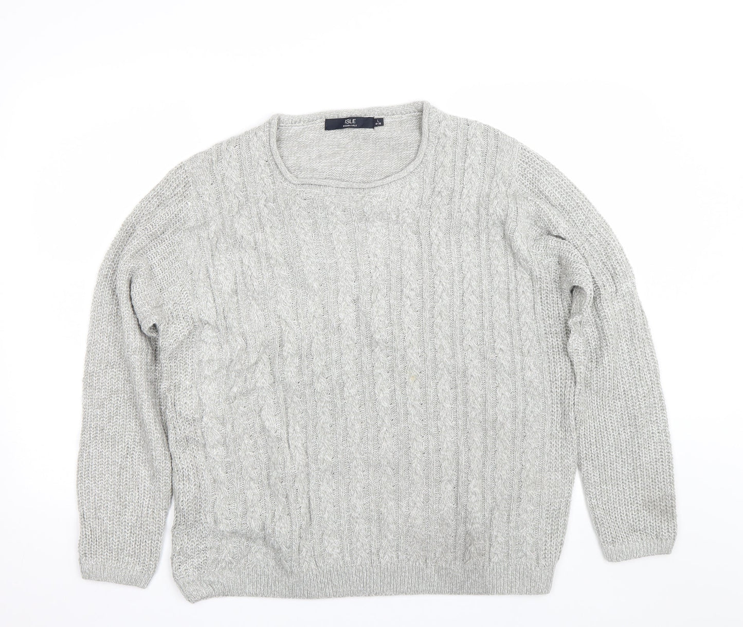 Womens UK Size 18 Isle Grey Pullover Jumper