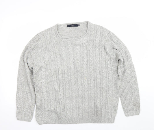 Womens UK Size 18 Isle Grey Pullover Jumper