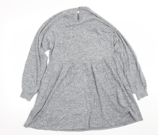 New Look Womens Grey   Jumper Dress  Size 10