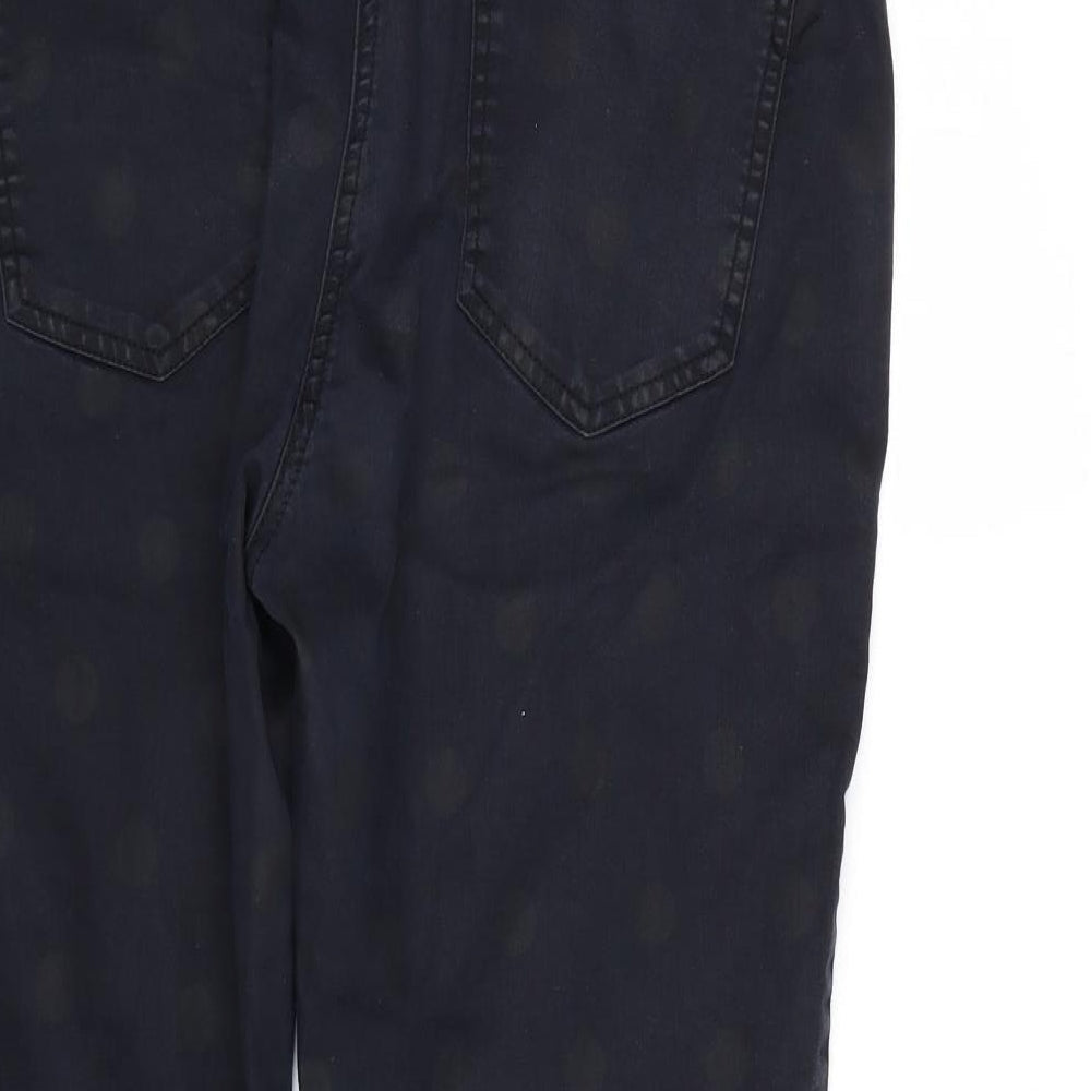 South Womens Black Polka Dot Denim Skinny Jeans Size 16 L25.5 in